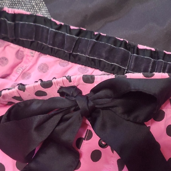 VSPink Pajamas "UNWRAP ME" Pink&Black Polka Dots - Picture 7 of 8